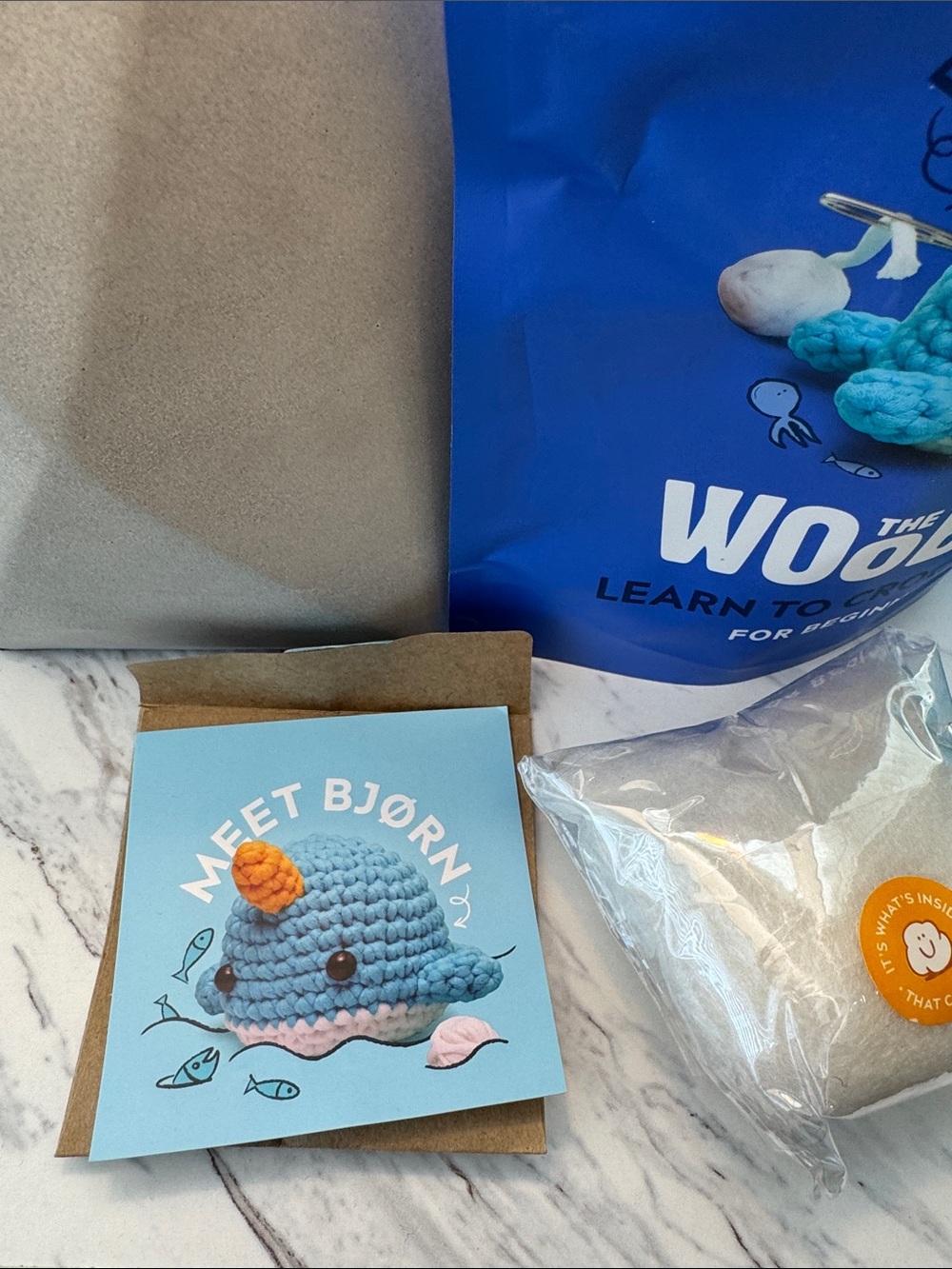 The Woobles Kids Crochet Kit - Narwhal - Picture 3 of 7